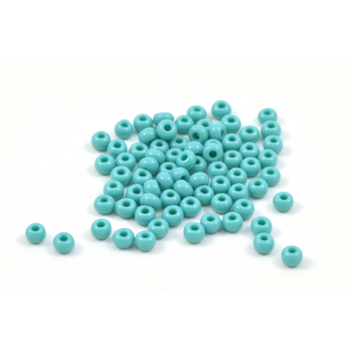 SEED BEAD NO. 8 OPAQUE TURQUOISE
